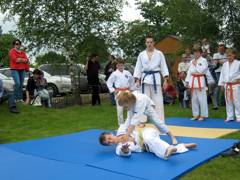 Pokaz judo w przedszkolu Milusin