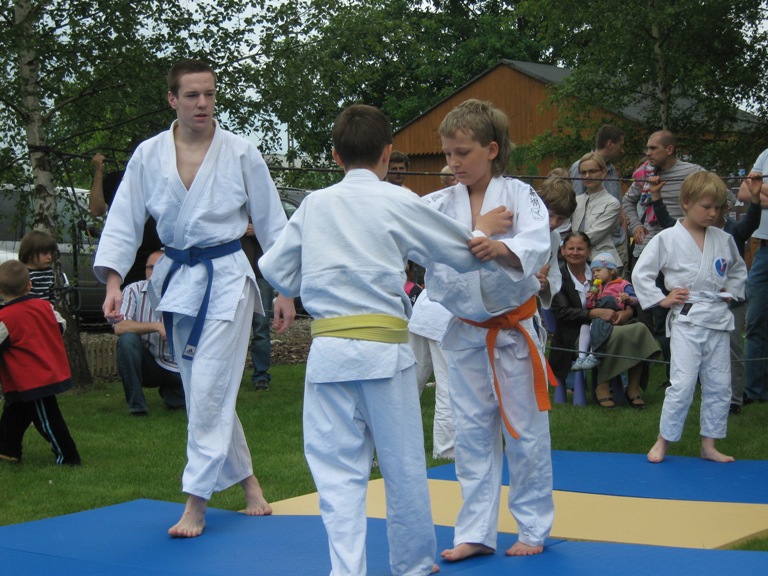 Pokaz judo w przedszkolu Milusin