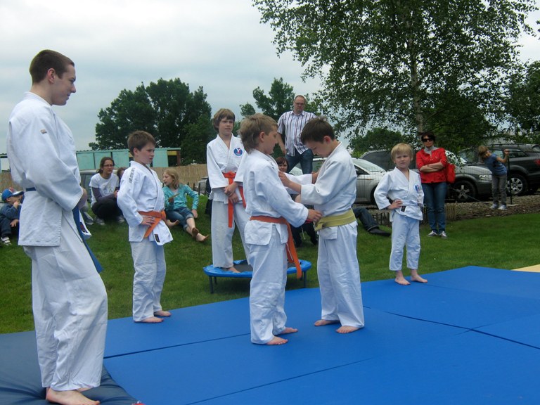 Pokaz judo w przedszkolu Milusin