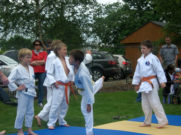 Pokaz judo w przedszkolu Milusin