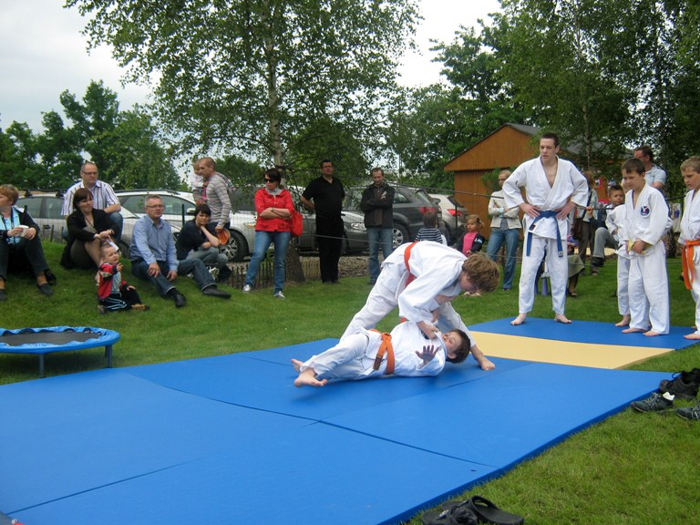Pokaz judo w przedszkolu Milusin