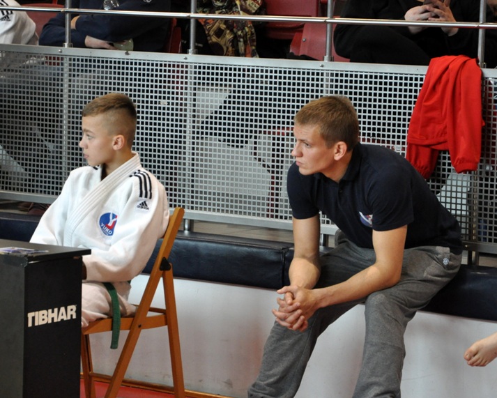 Szymon i trener Tomek