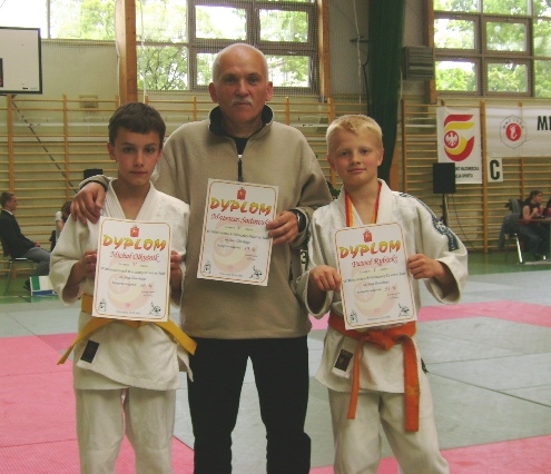 Paweł i Michał z trenerem
