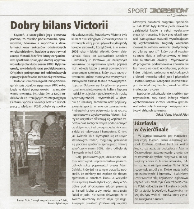 Józefów na Świdrem — Dobry bilans Victorii (2009)