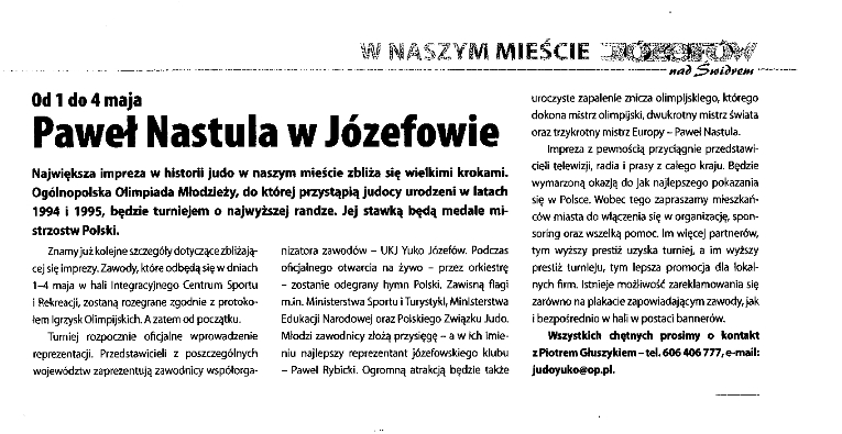 Józefów nad Świdrem — Paweł Nastula w Józefowie (2010)