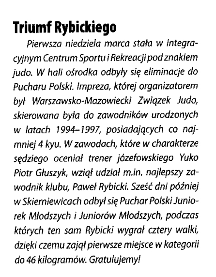 Józefów nad Świdrem — Triumf Rybickiego (2010)