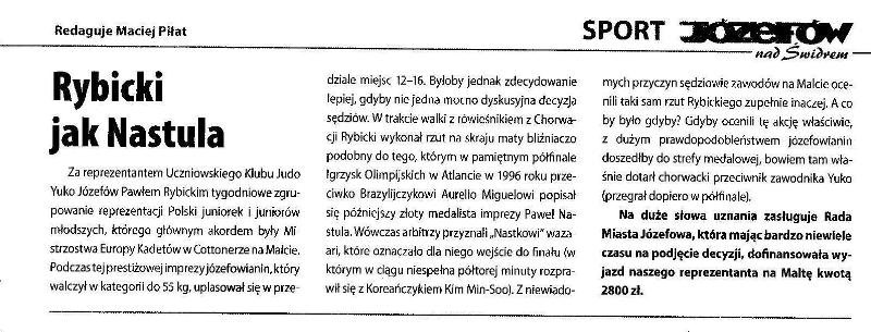 Józefów nad Świdrem — Rybicki jak Nastula (2011)