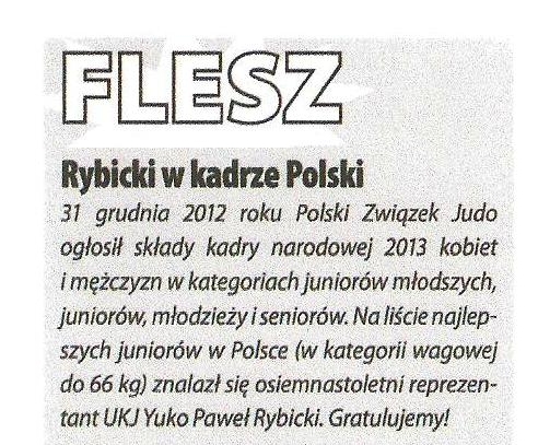 Józefów na Świdrem — Paweł Rybicki w kadrze Polski (2013)