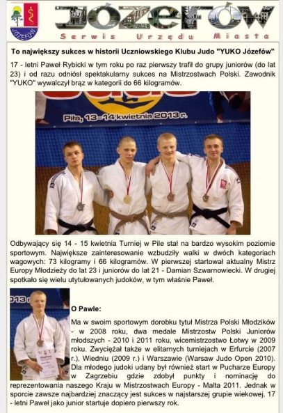 Józefów - Serwis Urzędu Miasta — To największy sukces ... (2013)