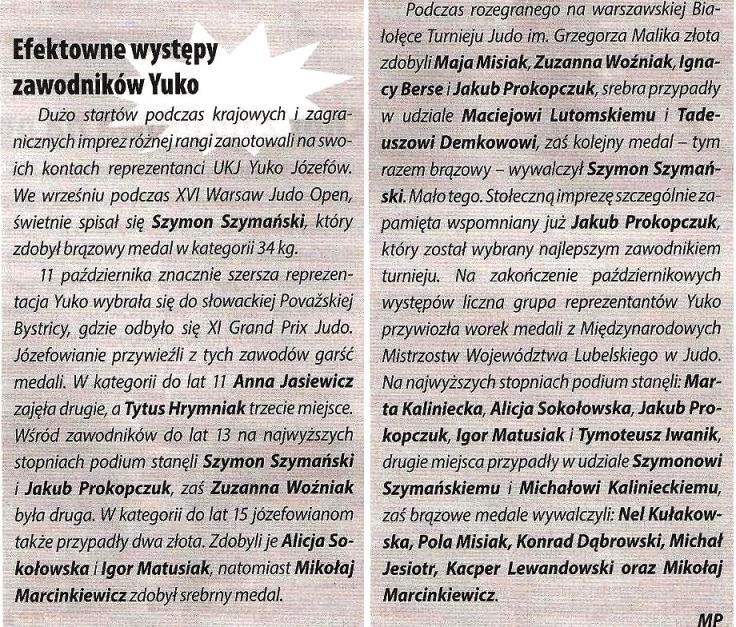 Józefów nad Świdrem — Efektowne wystepy zawodników Yuko (2014)
