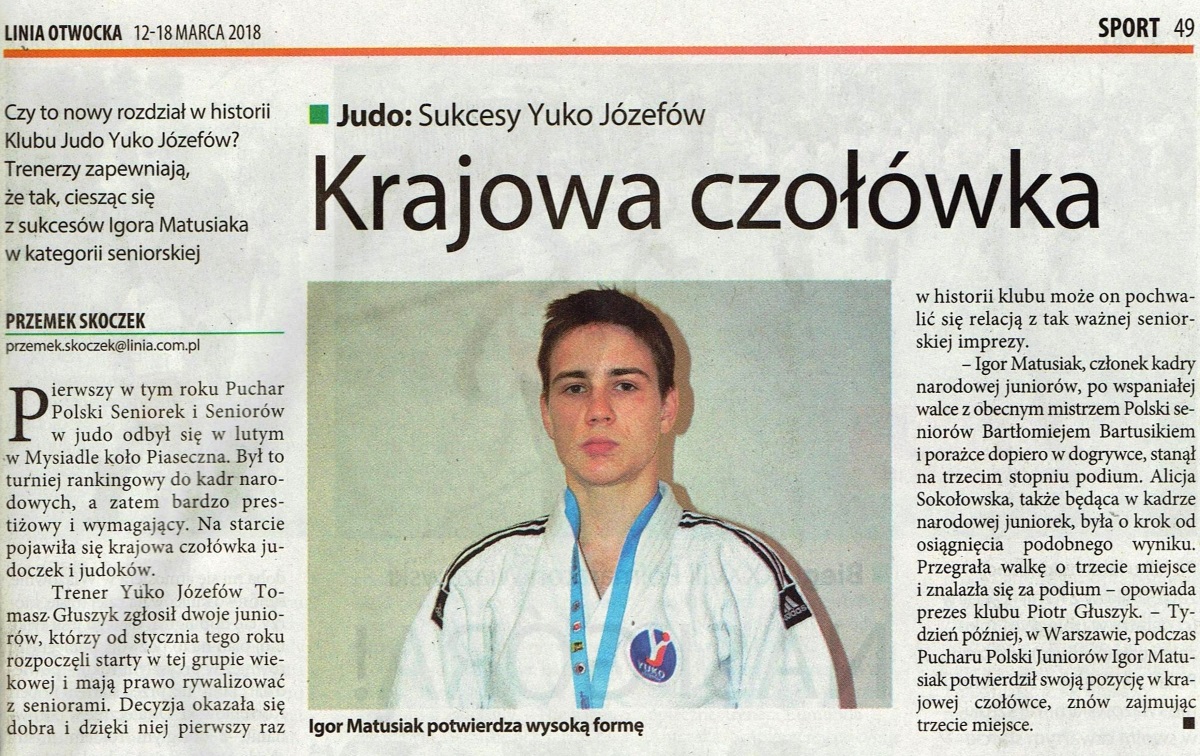 Linia Otwocka — Krajowa czołówka (2018)