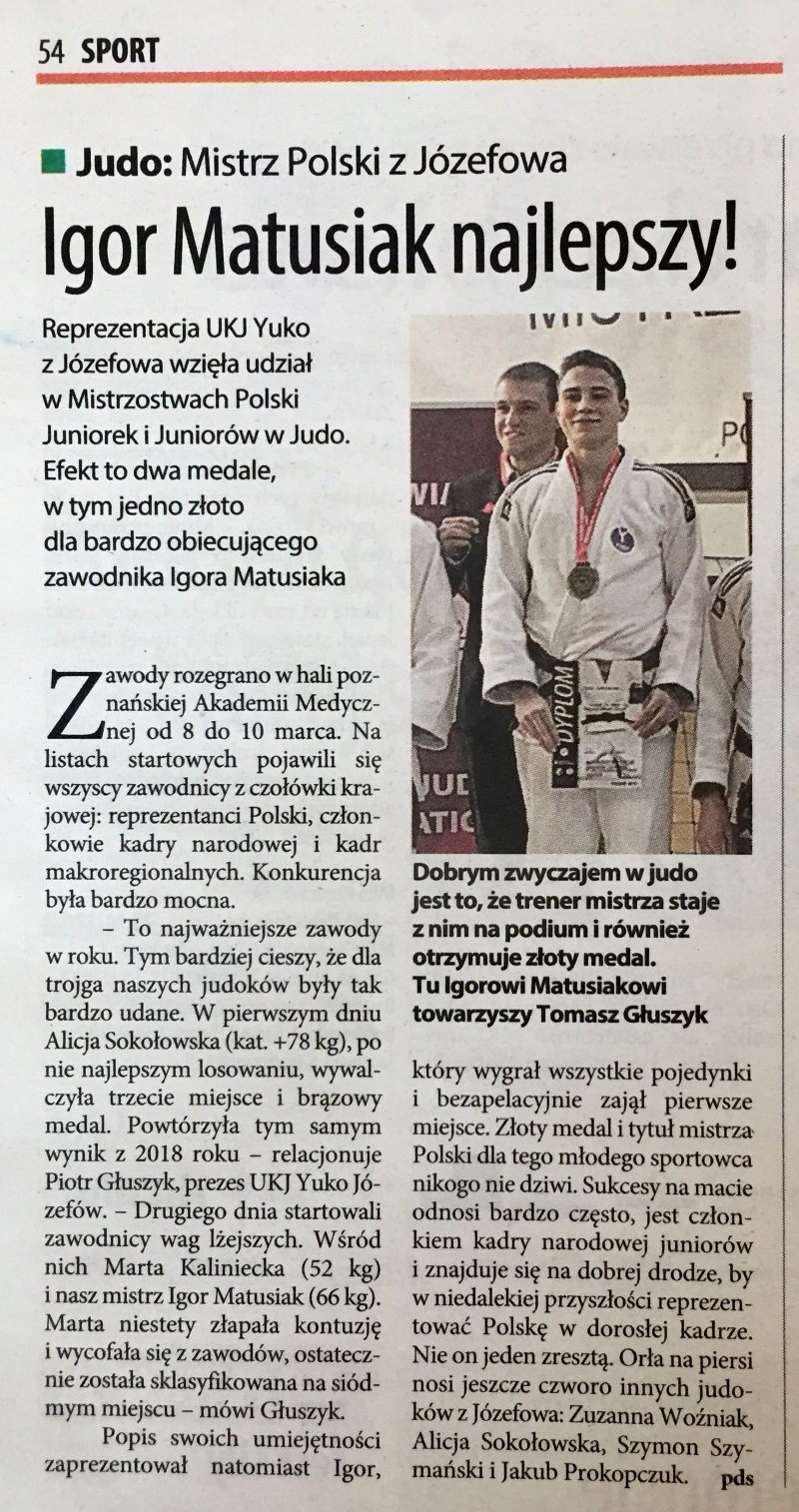 Linia Otwocka — Igor Matusiak najlepszy (2019)